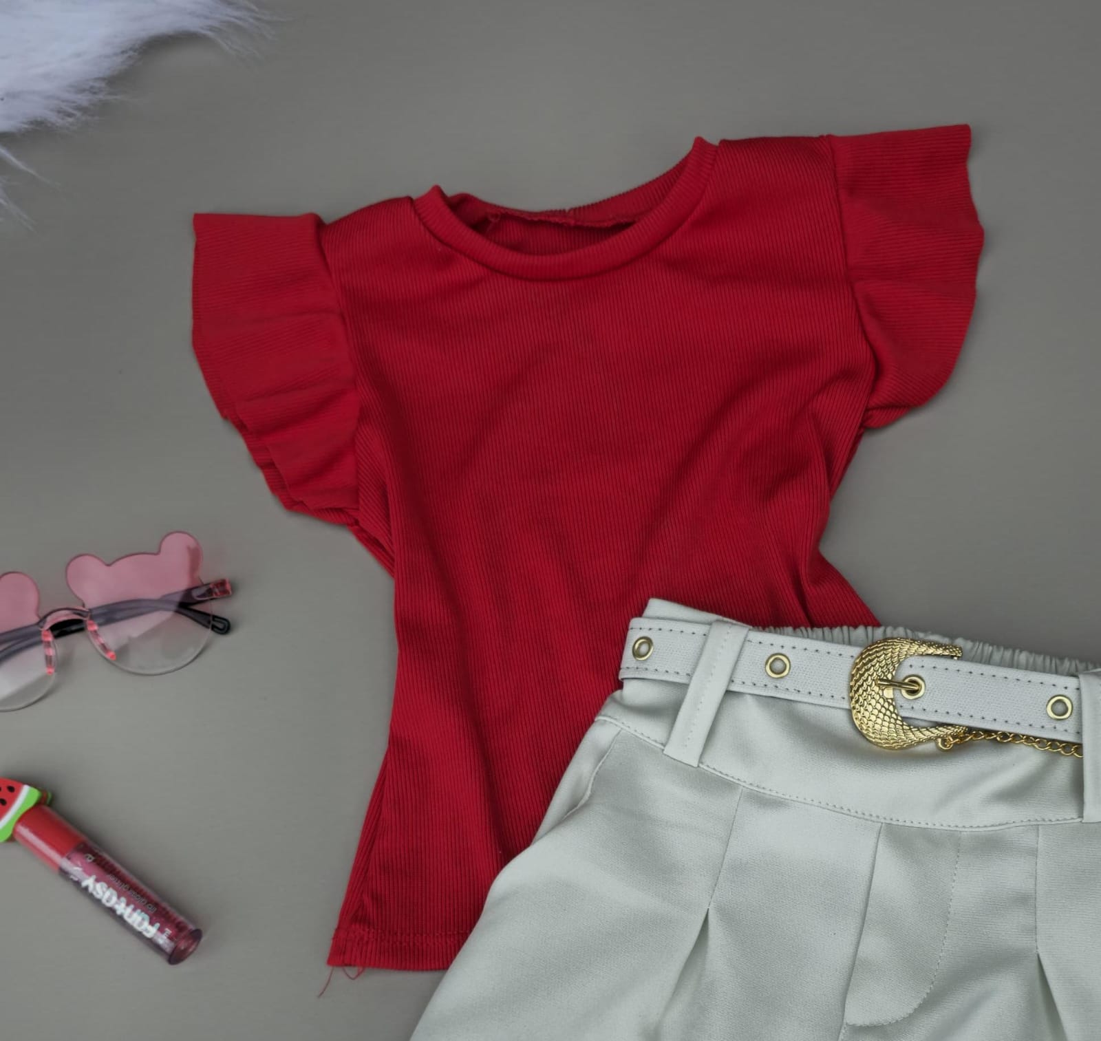 Blusa Canelado Babado